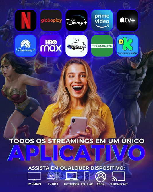 IPTV com Canais, Filmes e Séries Liberado por 12 Meses