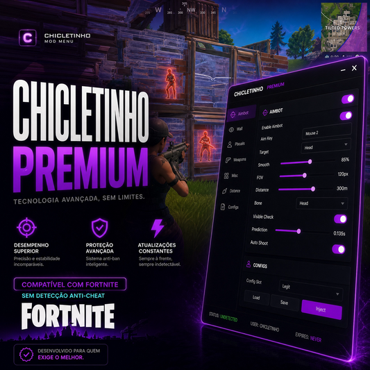 Painel Fortnite Indetectável — AIM + Wall ESP + Zero Recuo (Anti-Ban Integrado)
